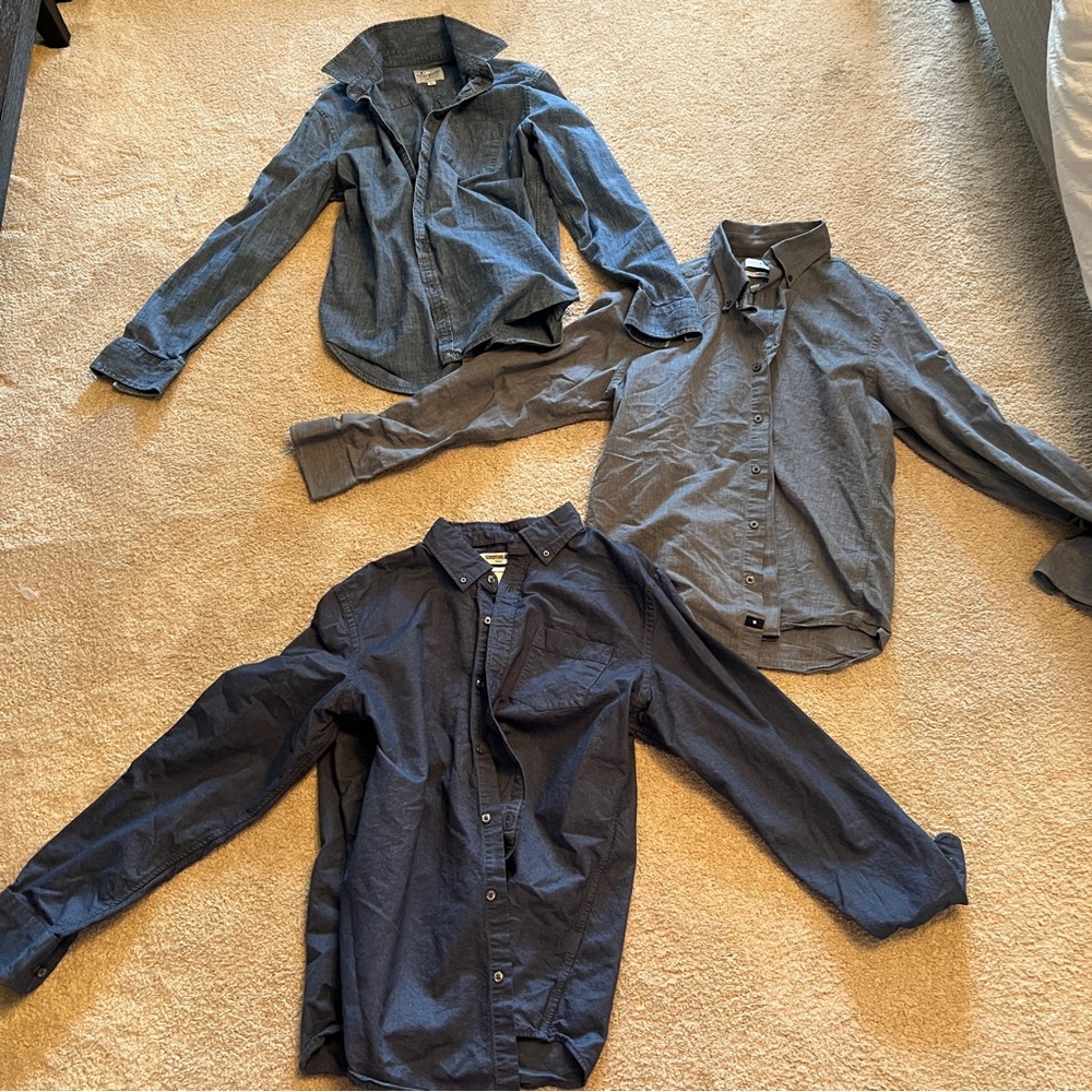 3 men’s shirt bundle size large